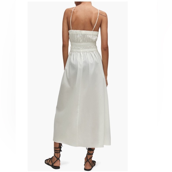 NWT SIZE 2 MANGO Ruffle Halter Dress in Summer White❣️ - Picture 2 of 7